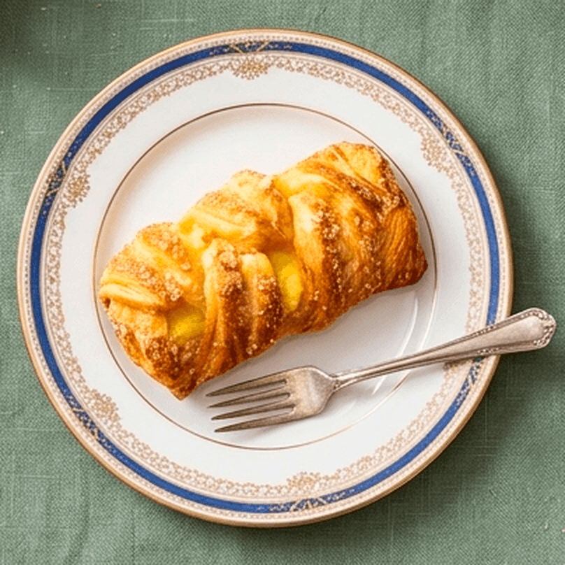 Trenza de crema pastelera